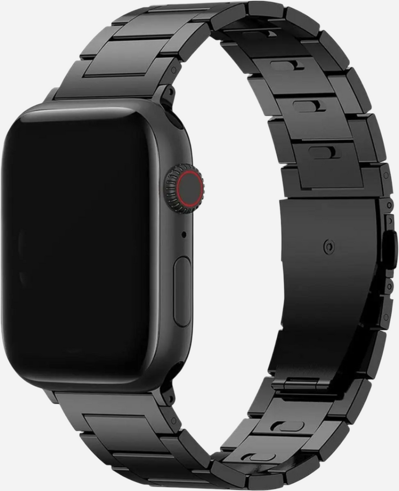 bandkult Sydney Titan Apple Watch Armband Faltschließe - 49/46/45/44 mm - Schwarz