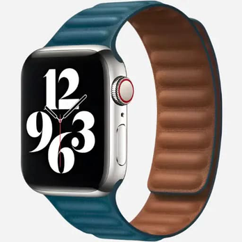 Apple Watch Lederarmband Grau – Bumpy Echtleder mit Magnetverschluss | bandkult®