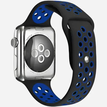 Apple Watch Sportarmband 44–49 mm – Sport Plus Silikonband Schwarz/Grau | bandkult®