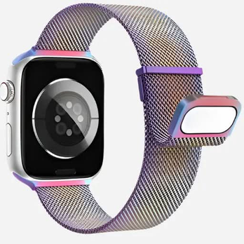 Apple Watch Milanese Armband Bunt – Luxury Loop Edelstahl 38–42 mm | bandkult® – zweite Ansicht