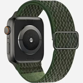 Apple Watch Armband 44–49 mm – W Texture Nylon Elastikband | Bunt | bandkult® – zweite Ansicht