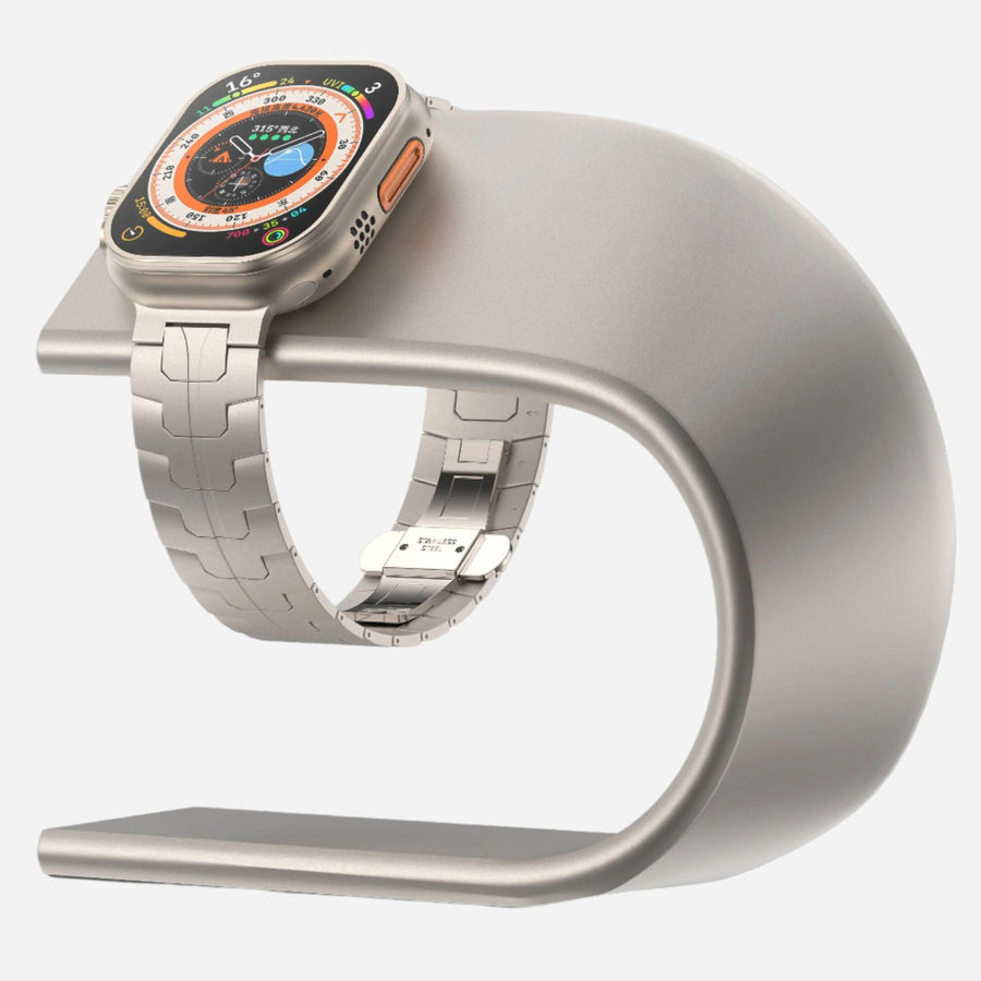 MillesTECband Aluminium Apple Watch Ultra Ständer - Titanfarben - MillesTEC