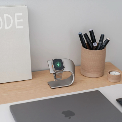 MillesTECband Aluminium Apple Watch Ultra Ständer - Titanfarben - MillesTEC