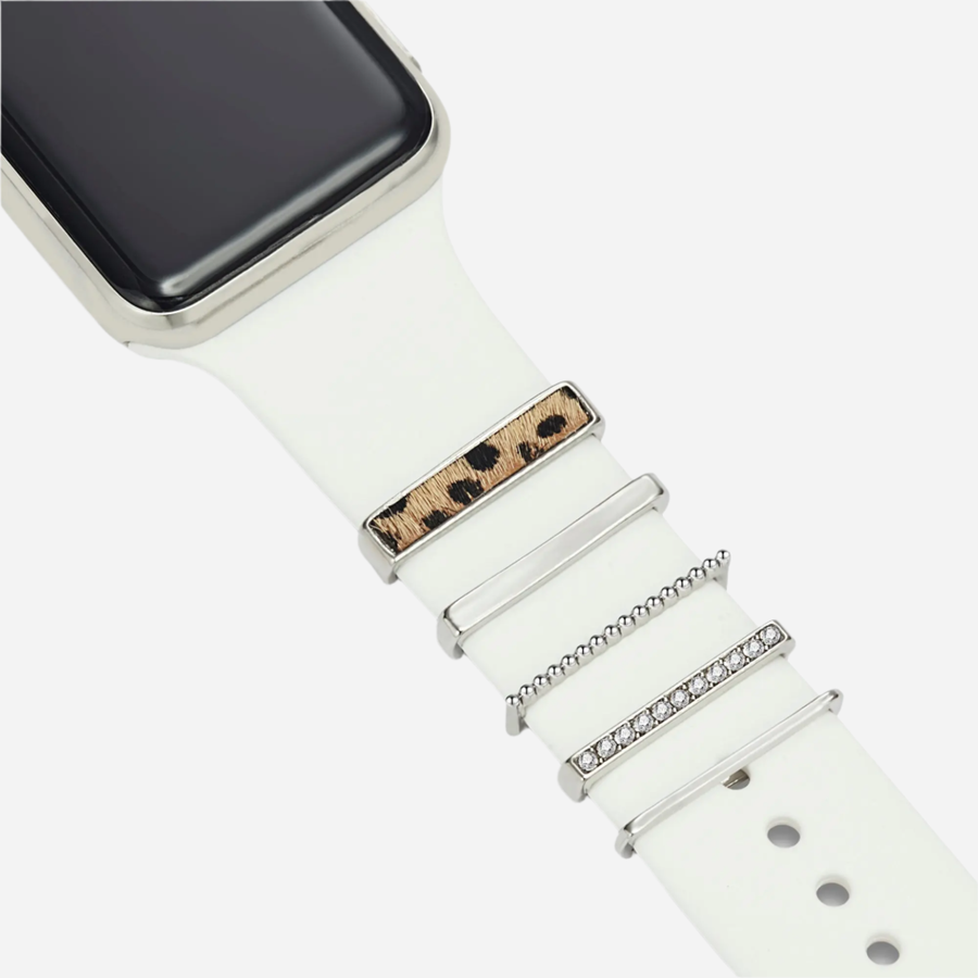MillesTECband Apple Watch Charms "Leopard Style" - Silber - MillesTEC