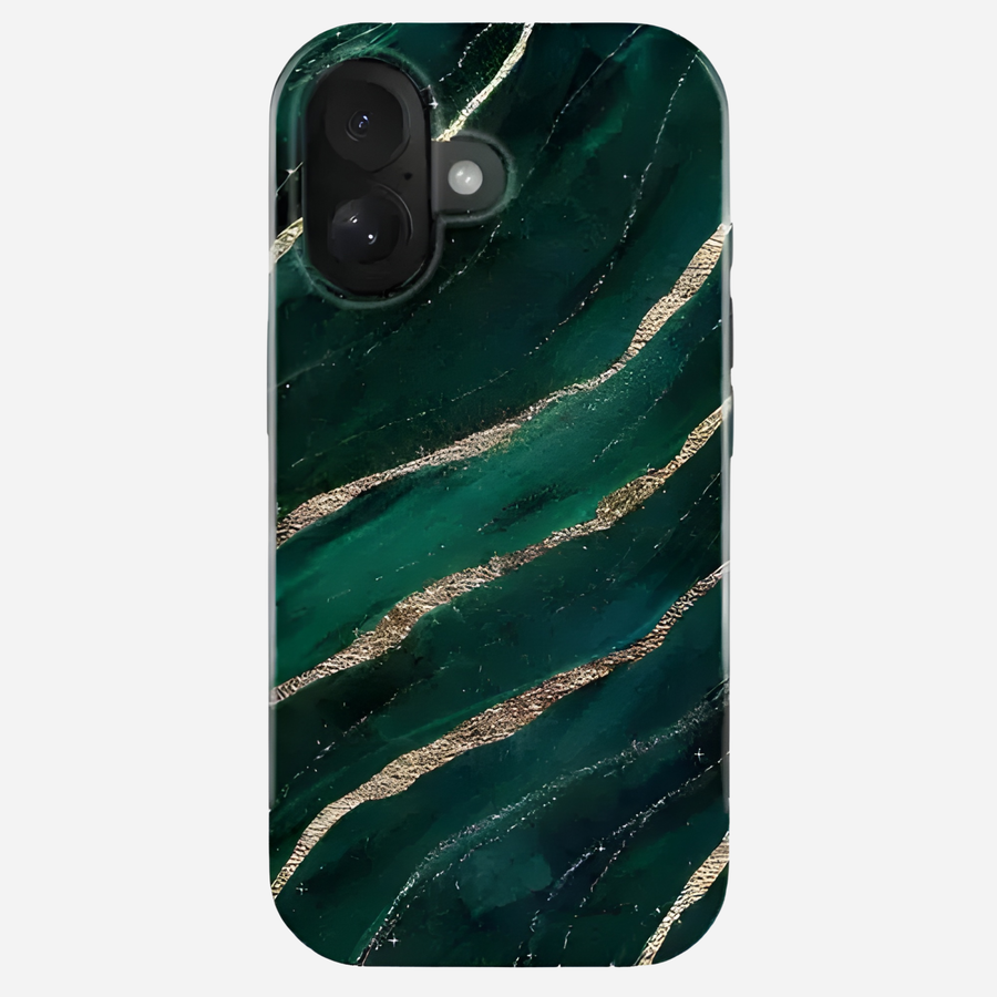 bandkult iPhone 16 Plus Fashion Case - Green Marble bandkult
