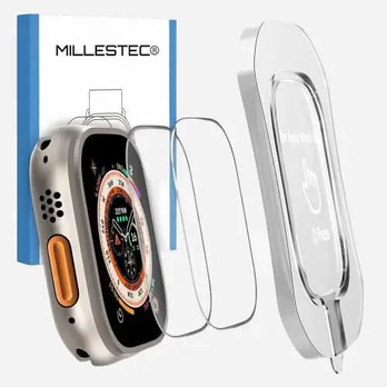 CRYSTAL CLEAR Displayschutz Apple Watch Ultra Schutzfolie GLAS für Apple Watch Ultra 49 mm - 2er Set