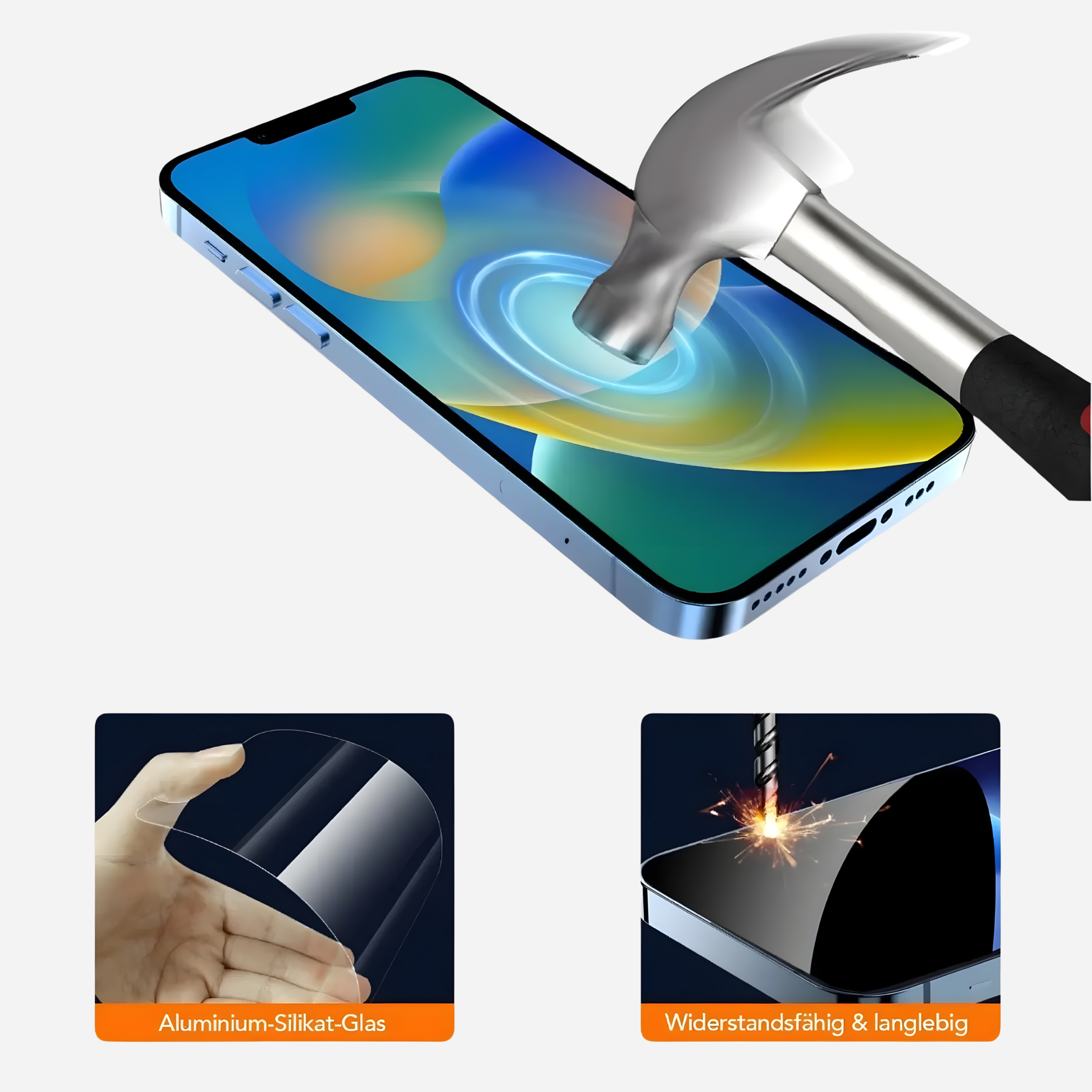 MillesTECband 2er Set iPhone REVOLUTION Glas-Displayschutz MillesTEC