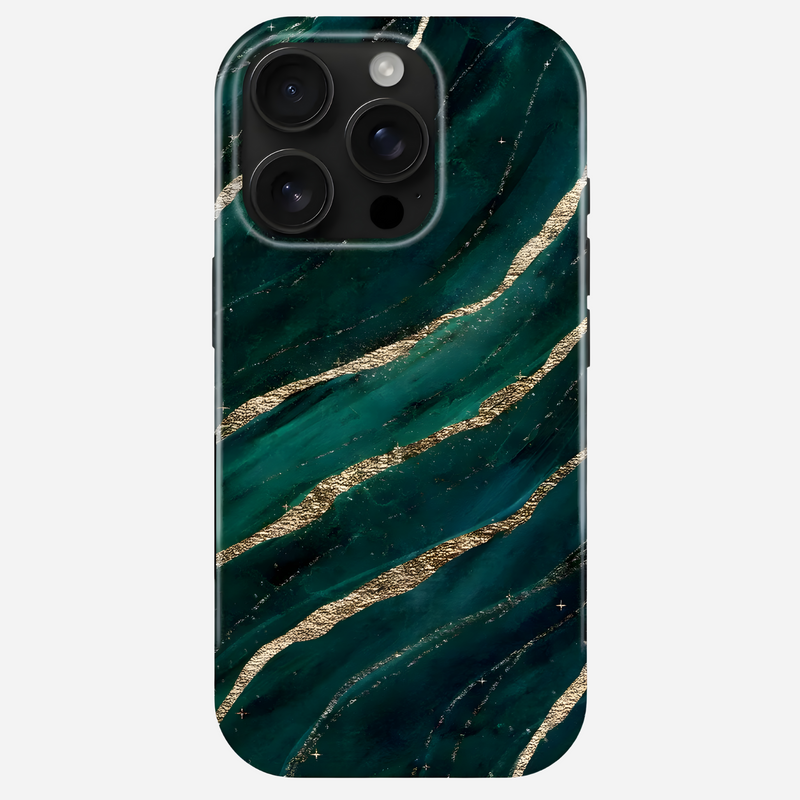 iPhone 16 Fashion Case - Green Marble – zweite Ansicht