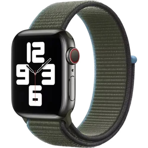 MillesTECband Woven Nylon Apple Watch Armband Klettverschluss - 42/41/40/38 mm - Oliv MillesTEC