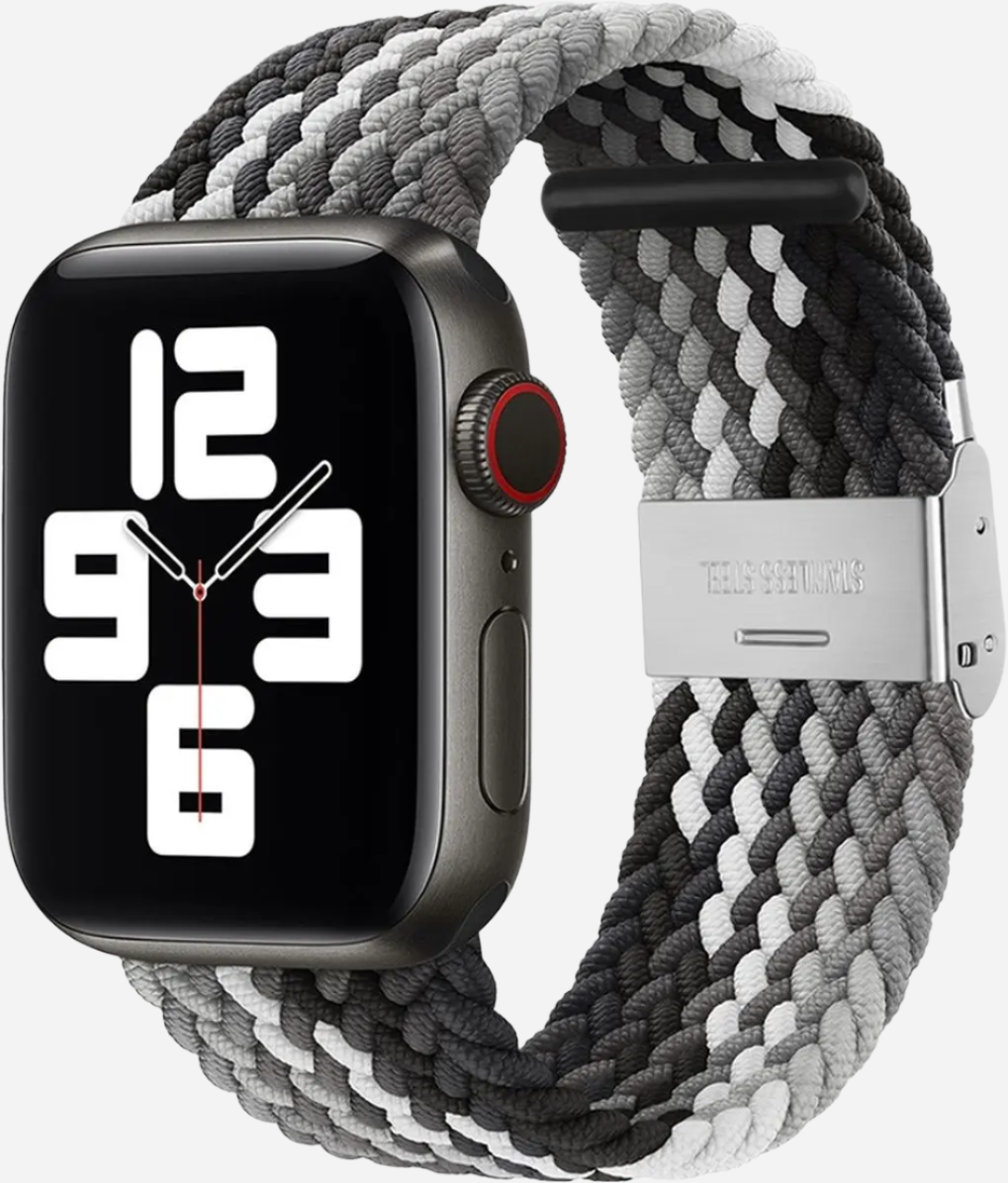 MillesTECband Braided Nylon Apple Watch Armband Klappschließe - 49/46/45/44 mm - Rainbow MillesTEC