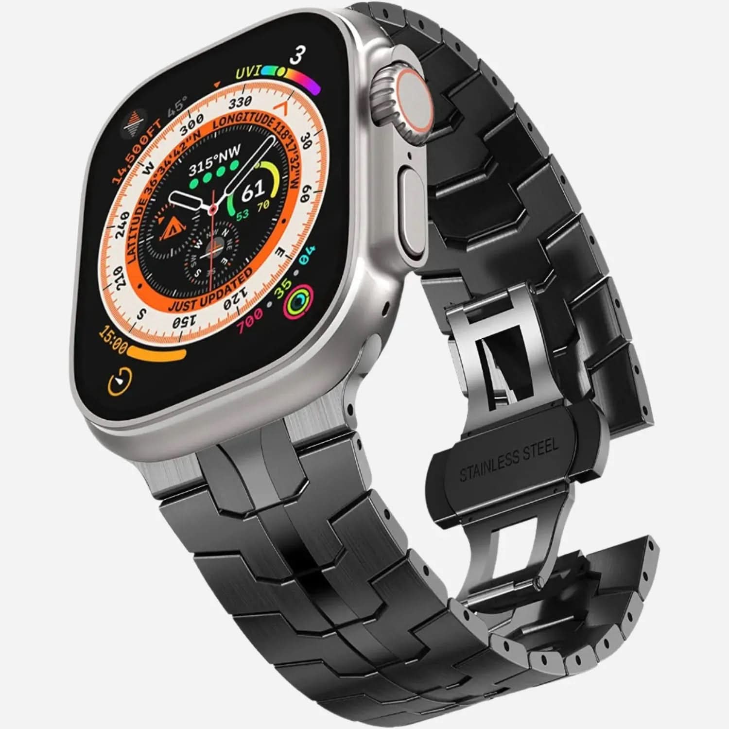MillesTECband Apple Watch Ultra Edelstahl Armband "Cobalt" - MillesTEC
