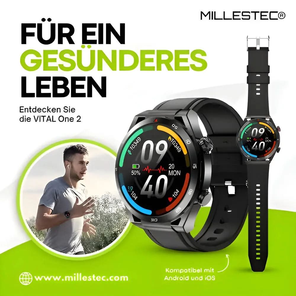 VITAL One 2 - 2025 Premium Smartwatch mit KI Assistenz bandkult