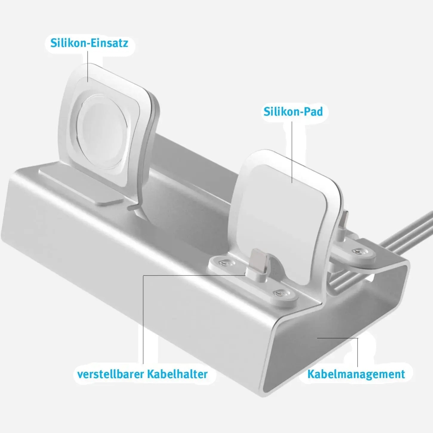 MillesTECband Aluminium MULTIDOCK für iPhone, Apple Watch & AirPods MillesTEC