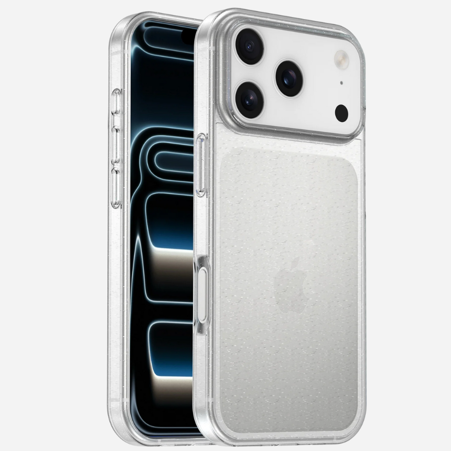 bandkult iPhone 17 Pro Glitter Case – funkelnd und schön.
Die Hülle glitzert.