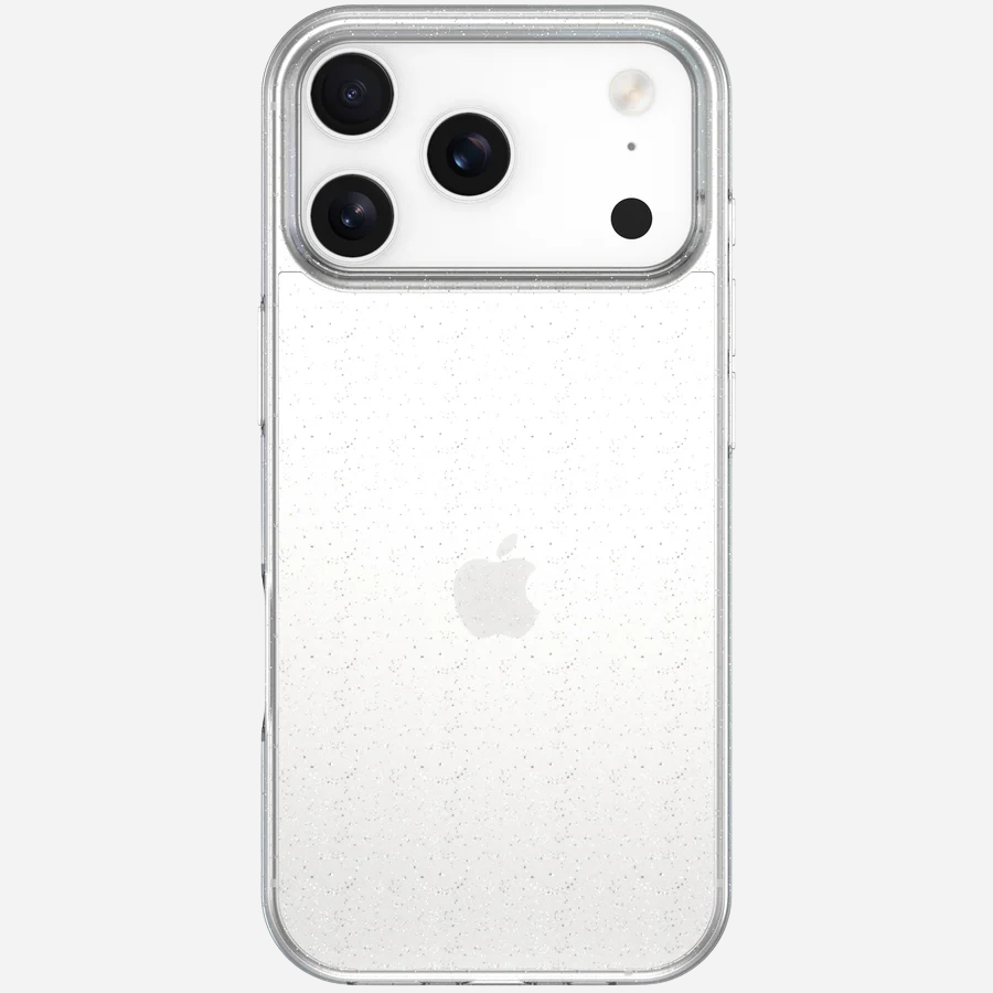 Glitzer Hülle für iPhone 17 Pro Max – transparentes TPU-Case mit funkelnder Glitzerschicht, Rückseite