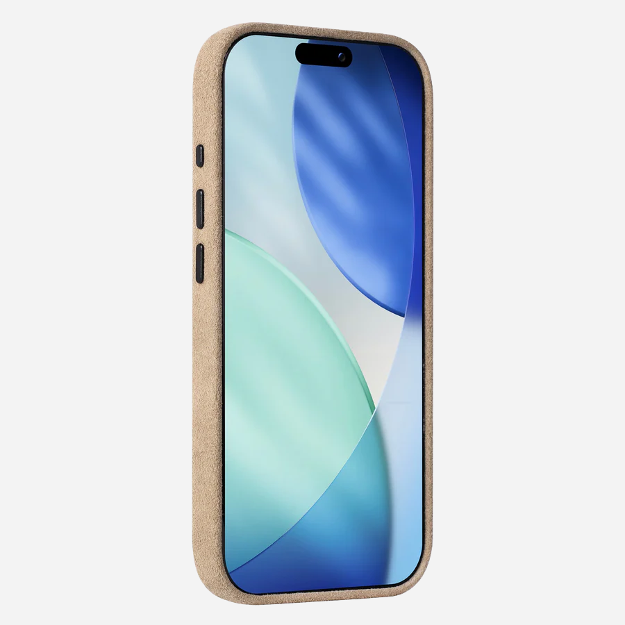 iPhone 17 Pro Max Alcantara® Hülle in Braun – robustes Premium Hardcase