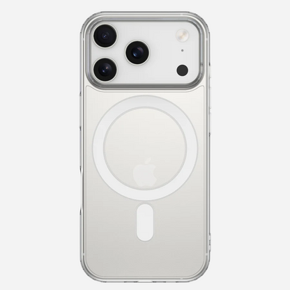 PureCase für iPhone 17 Pro Max – durchsichtiges MagSafe-Case mit integriertem Lade-Ring