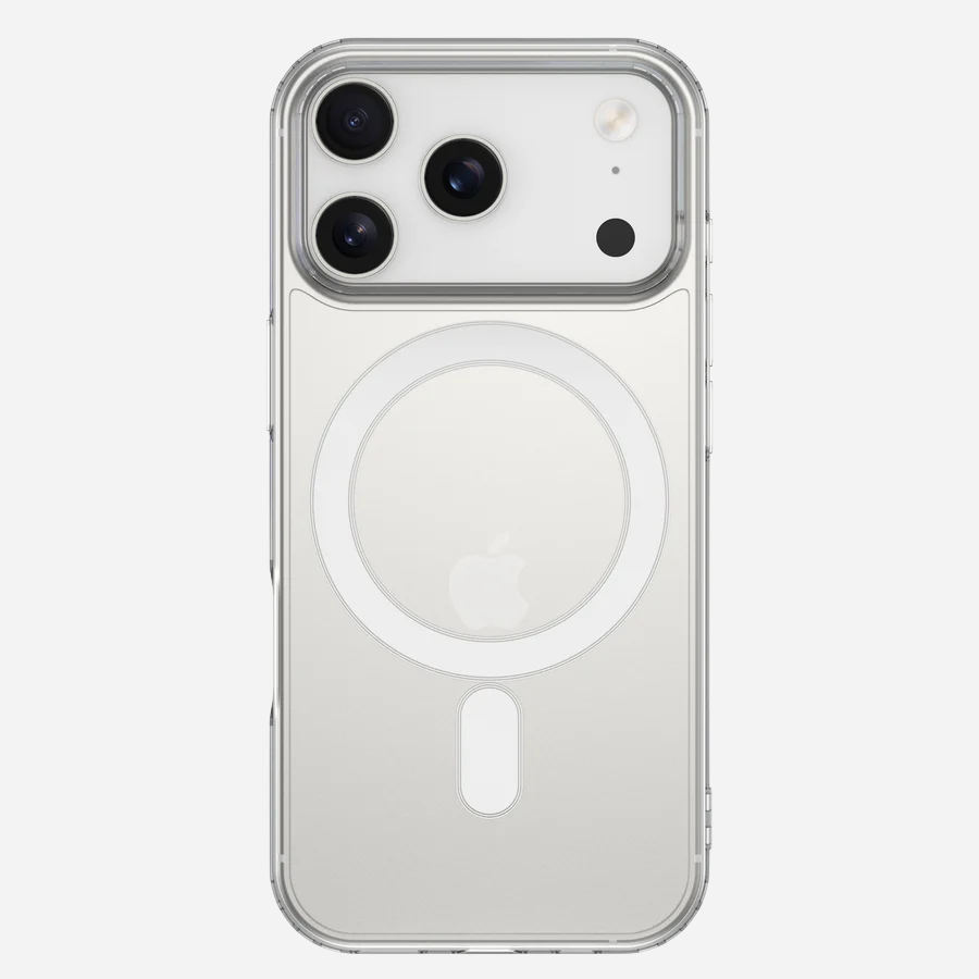 PureCase für iPhone 17 Pro Max – durchsichtiges MagSafe-Case mit integriertem Lade-Ring