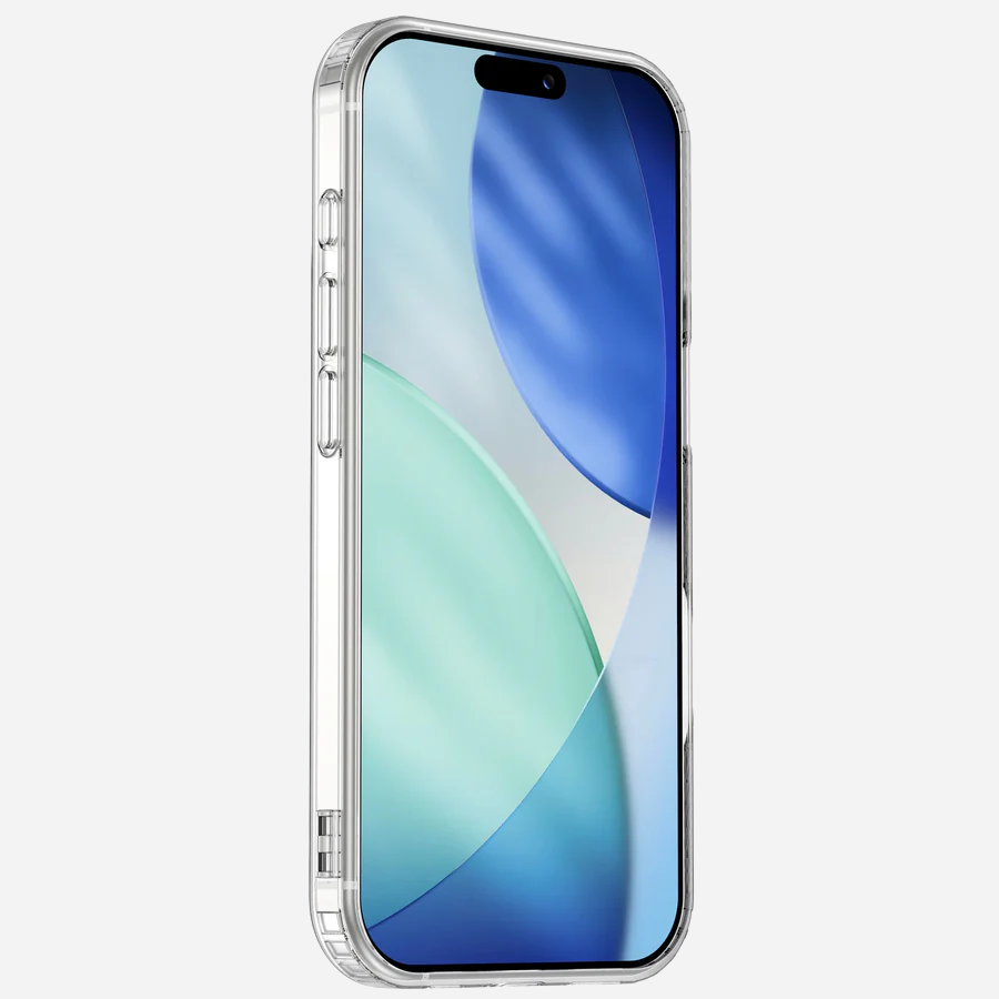 Transparente PureCase Hülle für iPhone 17 Pro Max – MagSafe kompatibel und stoßfest, Frontansicht